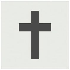 a black cross on a white background