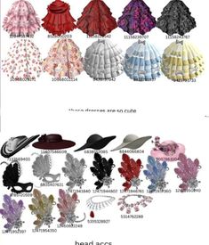 several different types of hats and accessories for women in various colors, sizes and shapes