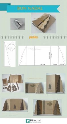 the instructions for how to make an origami christmas tree