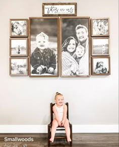 Smallwood Home, Family Photos Wall Decor, Picture Wall Living Room, Wedding Photo Walls, Family Pictures On Wall, Framed Signs, Family Photo Wall, Family Room Walls, Family Wall Decor