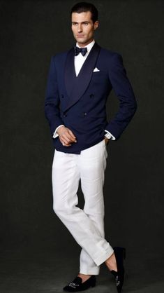 Formal Suits For Men, White Tuxedo Wedding, Designer Tuxedo, Formal Suits Men, Summer Suits Men, Older Mens Fashion, Tuxedo Style, Navy Blue Fabric, Tuxedo Suit