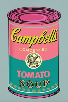 https://fineartamerica.com/featured/campbells-soup-p-pop-art-world.html?newartwork=true Campbell Soup Art, Campbells Soup, Campbell Soup, Pink Posters, Andy Warhol