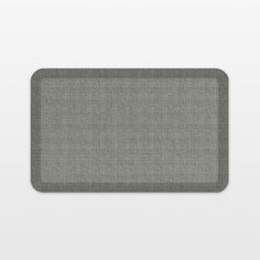 a gray place mat on a white background