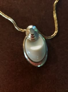 White and Silver pendant on a gold chain. Very nice. Gold Vintage Necklace, Silver Chain Necklace For Women, Shifting Closet, Dope Jewelry, Gem Necklace, Funky Jewelry, Silver Chain Necklace, Work Attire, Silver Pendant Necklace