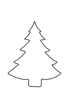 the outline of a christmas tree on a white background