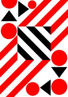 Modern Geometric simple. Art. Circles. Red, Black & White. ©Sam Bruce. #art #artist #poster #graphic #digital #red #circles #modern #abstract #geometric #aesthetic #home #living #design