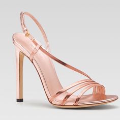 Copper Rose/Salmone Gucci Shoes Teal Heels, Gucci Heels, Black Chunky Heels, Color Shoes, Ankle Strap Sandals Heels, Pretty Accessories, Black Platform Heels, Copper Rose, Platform Sandals Heels