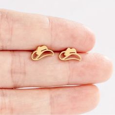 Dainty Cowboy Hat Stud Earrings 14k Gold Plated Brand New Boutique Adjustable Gold Hats As Gift, Adjustable Gold Hats For Gifts, Cowboy Earrings, Cowboy Hats, Gold Plate, Plating, Jewelry Earrings, Stud Earrings, Women Jewelry