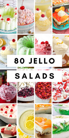 80 Best Jello Salads 1950s Jello Mold Recipes, Holiday Jello Salad Recipes, Jelly Salad Recipes, Bing Cherry Jello Salad, 7 Up Salad Jello, Jello Deserts Ideas, Jello Mold Recipes Vintage, Christmas Jello Recipes, Blue Jello Salad