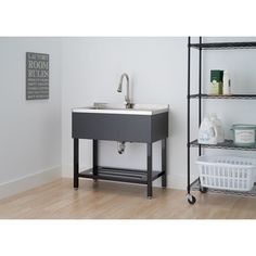 Laundry & Utility Sinks | Wayfair Laundry Room Bathroom Combo Utility Sink, Laundry Room Utility Sink, Garage Laundry Rooms, Garage Laundry Room, Mud Room Entry, Garage Laundry