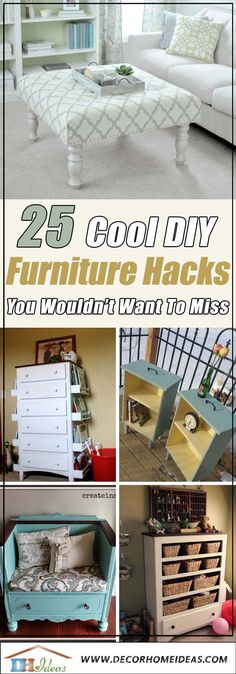 some furniture hacks that are very easy to make and look great in the living room