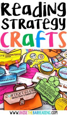 reading strategy crafts for the classroom to use with their students'books and other activities