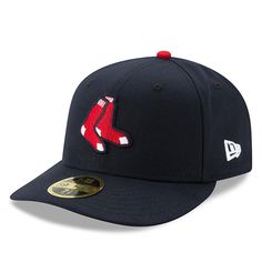 Men's Boston Red Sox New Era Navy Alternate Authentic Collection On-Field Low Profile 59FIFTY Fitted Hat Boston Red Sox Hat, Red Sox Hat, Boys Bedroom Makeover, Red Socks Fan, Red Sox Baseball, Baseball Socks, Vintage Fashion Photography, Mlb Teams, Fitted Caps