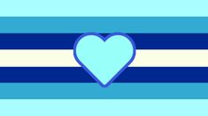 a blue and white striped background with a heart in the center on top of it