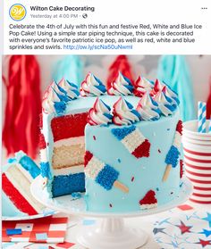 an image of a patriotic cake on twitter