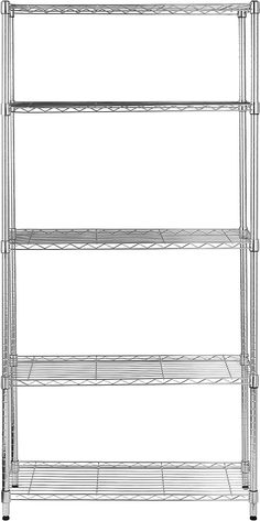 three tiered shelving unit with four shelves