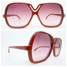 "Vintage 1970s Silhouette Sunglasses with Cutout  MOD 55  Com 823, \"Brick Red\" SIZE  56-12 TEMPLES 135MM Excellent condition with extremely little wear, lenses are clean, no scratches or scuffs" Tinted Aviator Sunglasses, Wire Frame Sunglasses, 70s Sunglasses, Vintage Eyeglasses Frames, Simple Summer Style, Rhinestone Sunglasses, Red Sunglasses, Plastic Sunglasses, Sun With Sunglasses