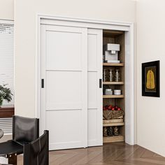 Win Stellar Solid + Manufactured Wood Paneled with Installation Hardware Kit Sliding Closet Doors & Reviews | Wayfair Closet Doors Sliding, Sliding Closet, Sliding Closet Doors, Doors Sliding, Closet Doors, Small Bathroom Remodel, Wood Paneling, Interior Ideas, Bathroom Remodel