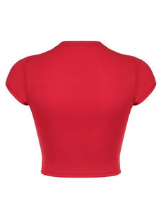 ⚡Buy 2024 Embroidered Cherry Heart Baby Tee Red L under $14.00 in Tops&Tees at AnotherChill.com Online. Style: Casual/Street/Vintage/Sweet. Fabric Content: Polyester. Fit Type: Slim fit. Neckline: Crew Neck. Sleeve Length: Short Sleeve. ✓2024 S/S OUTFITS. Check reviews and buy Embroidered Cherry Heart Baby Tee today. Fitted Red Crew Neck Top, Red Solid Color Cotton Tops, Red Fitted Cotton Tops, Red Fitted Crew Neck T-shirt, Queen Size Comforter, 2000s Outfits, Baby T Shirts, Princess Style, Swimsuit Tops