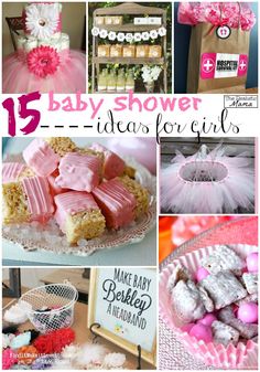 baby shower ideas for girls with pink and white decorations