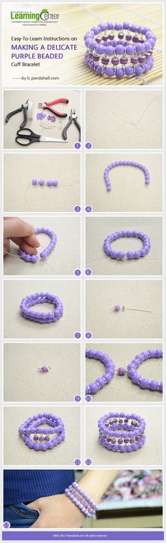 the instructions for making beaded bracelets