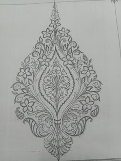 an intricately designed drawing on paper