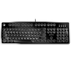 a black keyboard is shown on a white background