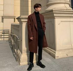 Outfits Ideas Korean, Winter Outfits Aesthetic Korean, Black Korean Outfit, Korean Black Outfit, Korean Men Outfits, Outfits Aesthetic Korean, Outfits Aesthetic Dress, Milan Street Fashion, Dress Outfits Korean