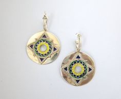 Design code: PB-9539-ERHandcrafted in sterling silver with fine hand-painted enamel work.Dimensions: 5 cms long and 3.5 cms at the widest. Push-post closure. Nickel-free Enamel Round Hoop Earrings, Silver Hoop Enamel Jewelry, Silver Enamel Hoop Jewelry, Hand Painted Round Jewelry For Festivals, Open Hoop Earrings, Jaipur India, Jaipur, Fair Trade, Crochet Earrings