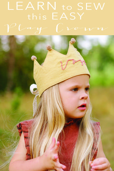 Sew this DIY play and birthday crown for kids in under ten minutes! Multiple play crown options. Birthday Crown Pattern Free Printable, Birthday Crown Sewing Pattern, Fabric Crown Pattern, Birthday Crown Pattern, Crown Sewing Pattern, Sewing Machine Pattern, Mama Photo, Boho Crown, Crown Template