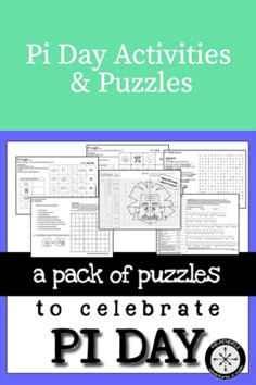 Celebrate Pi Day with puzzles that focus on the amazing value of Pi! Value Of Pi, Teaching Elementary