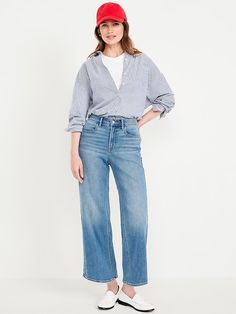 Saw this on Old Navy: Cropped Jeans With Pockets For Fall, Casual Cropped Bottoms With Pockets, Cropped Bottoms With Pockets For Work, Cropped Workwear Bottoms With Pockets, Chic Cropped Bottoms With Pockets, Casual Medium Wash Cropped Pants, Cropped Pants With Pockets For Spring, Casual Cropped Bottoms For Everyday, Classic Cropped Bottoms For Spring