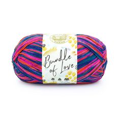 a ball of yarn with the words bundle of love on it