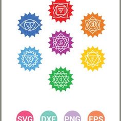 the seven chakras in different colors