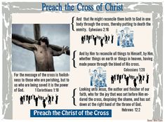 a poster with the words and pictures of jesus on it's cross, which is in