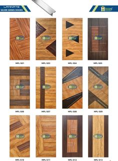 various types of wooden doors with different designs