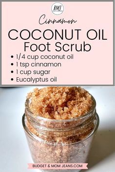 Diy Foot Scrub Recipes, Foot Scrub Recipe, Scrub Coconut