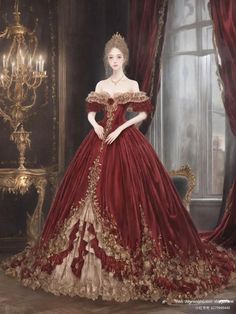 1600 Dresses Gowns, 1800 Queen Dress, Old Royal Dresses Princesses, 1800s Victorian Dress, 1600s Dresses Royal, Gaun Abad Pertengahan Inggris, Victorian Era Dresses Aesthetic, Medieval Dress Princess Royals, Old Princess Dresses