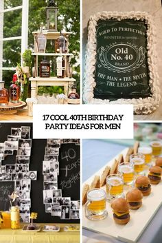 birthday party ideas for men with pictures and drinks