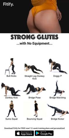 Strong Glutes, Bum Workout, Home Workout Plan, Fitness Exercises, At Home Workout, At Home Workout Plan