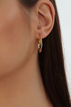 Elevate your everyday style with the timeless elegance of our Gold Hoop Earrings in 14k solid gold. These Solid Gold Hoop Earrings are meticulously crafted for quality and durability, making them your go-to accessory for any occasion. Whether you're dressing up or keeping it casual, these hoop earrings are perfect for adding a touch of luxury to your daily look. ★ ★ ★ These earrings are sold together. They will come in a pretty box and can be given as a present with a special message inside. F E Elegant 14k Gold Hoop Earrings For Everyday, Elegant 14k Gold Everyday Hoop Earrings, Elegant Everyday 14k Gold Hoop Earrings, Elegant Gold Plated Hoop Earrings With Shiny Finish, Polished Finish Gold Plated Hoop Earrings, Elegant Huggie Hoop Earrings With Shiny Finish, Timeless Gold Plated Hoop Earrings For Anniversary, Formal Gold-plated Hoop Earrings With Ear Wire, Everyday 14k Gold Earrings With Shiny Finish