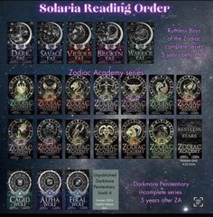 the zodiac reading order is displayed in front of an image with other zodiacs on it