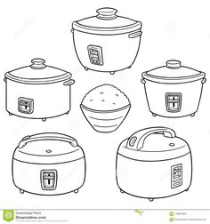 four different types of crockpots with lids