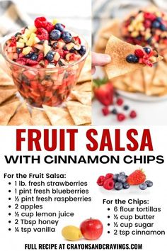 fruit salad with cinnamon chips recipe