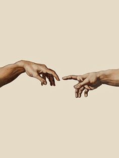 two hands reaching out to touch each other