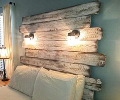 a bed made out of wooden planks with the words step by step online video included