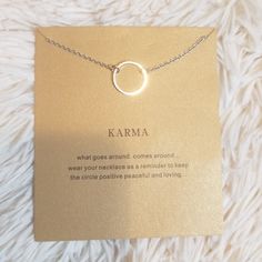 Silver Alloy Clavicle Chain Karma Necklace Karma Necklace, Jewelry Silver, Womens Jewelry Necklace, Silver Jewelry, Jewelry Necklaces, Necklaces, Women Jewelry, Chain, Silver