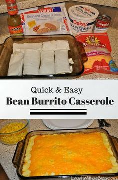 an easy and delicious recipe for bean burrito casserole