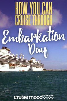 two cruise ships in the ocean with text overlay reading how you can cruise through enlarcation day