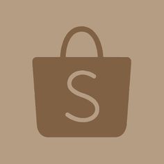 a brown bag with the letter s on it's front and bottom corner is shown